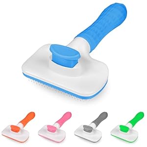 Dog Brush Cat Brush for Grooming,Pet Grooming Brush,Self Cleaning Cat Dog Slicker Brushes with Smooth Handle,Great for Dogs and Cats With Medium Long Hair