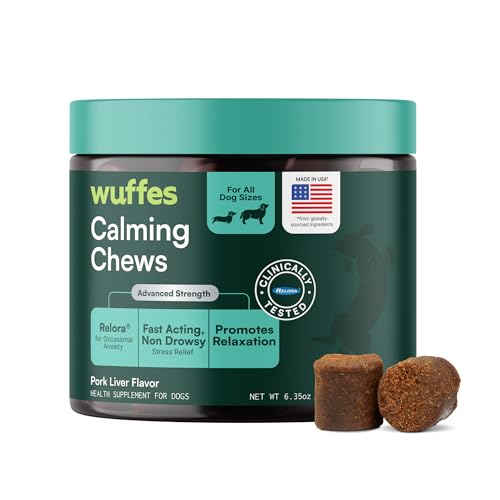 Wuffes Calming Soft Chews for Dogs, Stress Support Supplement with