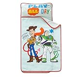 Disney Pixar Toy Story Toddler Nap Mat with Pillow & Blanket, Soft Quilted Kids Sleep Mat, Portable 20” x 46” Nap Pad for Daycare, Preschool, Travel & Naptime