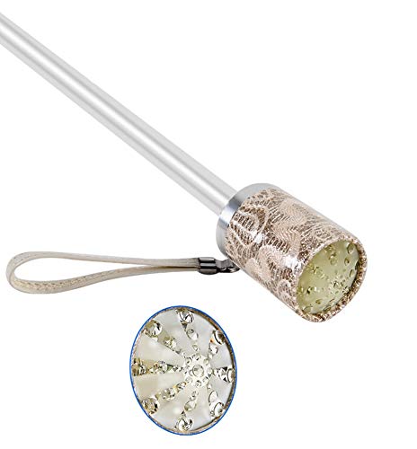 Honeystore Vintage Lace Uv Sun Parasol Folding 3D Flower Embroidery Umbrella Bm2002 Grey #TOP4