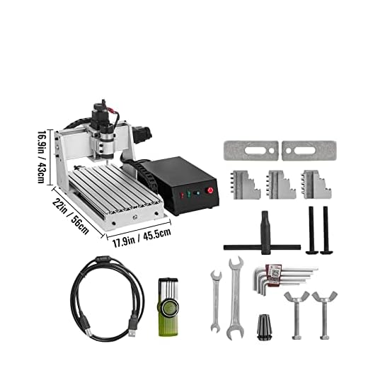 ZKLGS 3/4 Assi CNC Router Engraver 6040/3040/3020 USB Fresatrice 3D PVC Incisione Intaglio Macchina Lavorazione del Legno per Principianti(3 Axis CNC 3020)