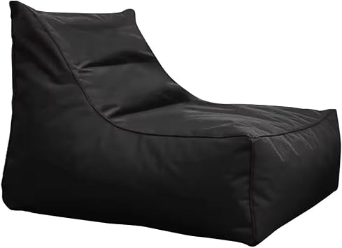 Outdoor Waterproof Bean Bag Cover No Filler Pool Floating Bean Bag Sofa Garden Beach Bean Bag Chair Oversized Relaxation Soft Lounge Cover for Adults, Kids, TeensBlack