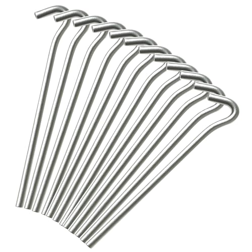 Keplin Paquete de 50 Pinzas de aleación de Acero para Tienda de campaña, 23 cm, Resistentes a la Intemperie, sin óxido, versátiles, Resistentes y duraderos, Ganchos de Metal para Camping, cenadores