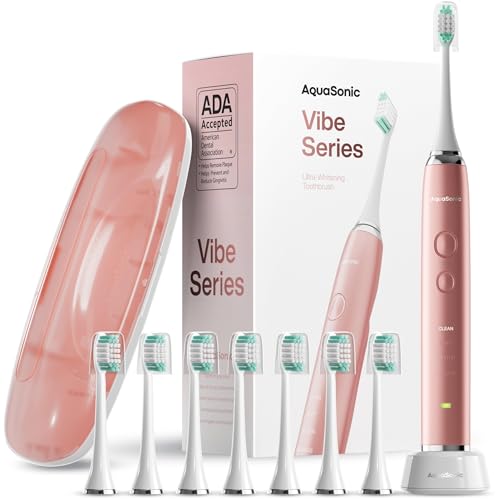 Aquasonic Vibe Series Ultra-Whitening Toothbrush – ADA Accepted Electric Toothbrush
