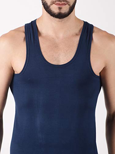 Image of Dollar Lehar Men Combed Cotton Round Neck Vest -Colour May Vary
