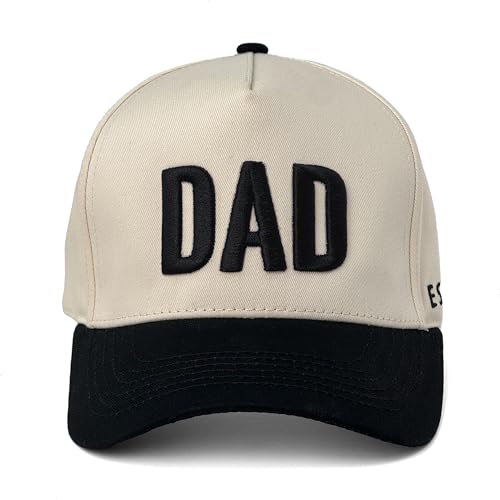 Image of DAD Hat for Men, Adjustable Embroidered Cap with EST 2026, First for New Dad
