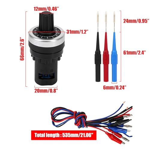 2PCS Analog Sensor Tester Automotive Sensor Simulator Tester – Vehicle Circuit Diagnose Tool, Adjustable Resistor Signal Generator, Premium Durable and Wear-Resistant Material Repair Set by KH866 - Used condition - Image 2