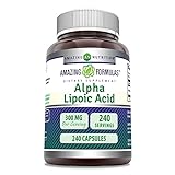 Amazing Formulas Alpha Lipoic Acid 300 mg Capsules Supplement | Non-GMO | Gluten Free | Made in USA (240 Count)