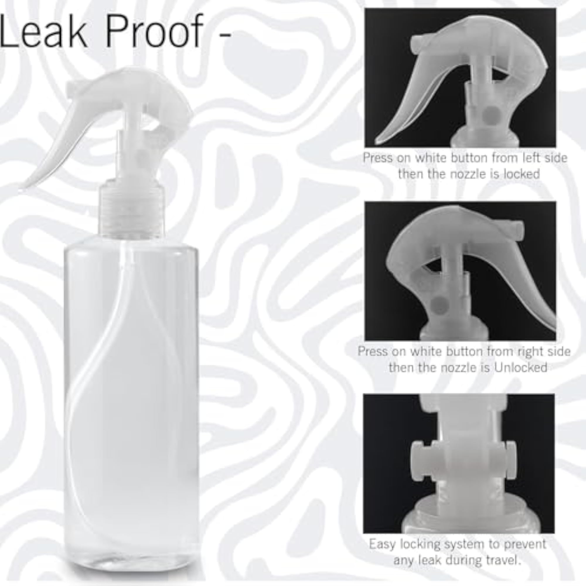 200 ML Empty Mist Trigger Plastic Spray Bottle, Pack of 1