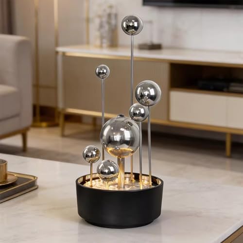 Fuente cascada interior dorada de varios niveles de 151 cm para casa 4