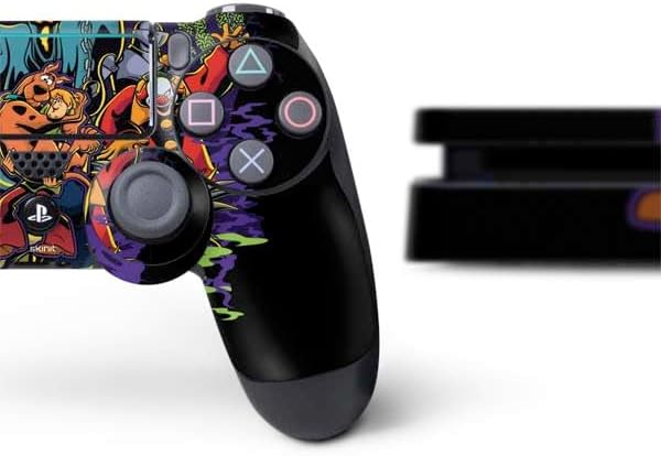 Skinit Decal Gaming Skin Compatible with PS4 Slim Bundle - Officially Licensed Scooby Doo vs Monsters Design