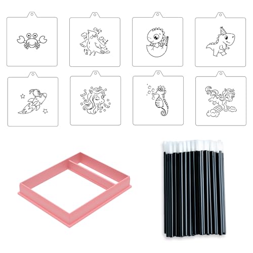 PYO Cookie cutter and stencil set starter kit Baking stencils and cutters bundle DIY bakery decorating kit Paint Your Own Cookie cutter with stencils Icing stencil and cookie cutter combo(PYO Set)