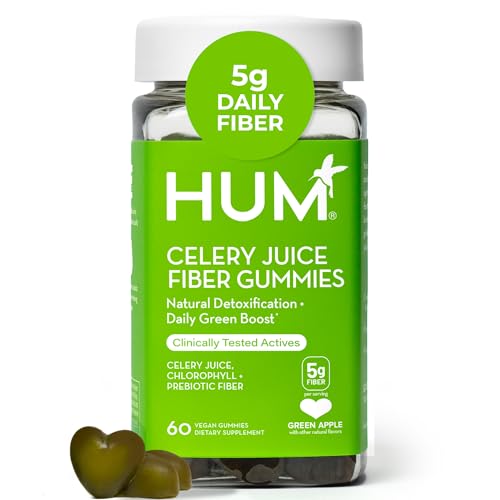 HUM-Celery-Juice-Fiber-Gummies-for-Adults-First-Prebiotic-Celery-Juice-Gummy-Gluten-Free-Fiber-Supplement-Supports-Detoxification-Gut-Health-Greens-Gummies-Chlorophyll-Prebiotic-Fiber-60-Count HUM Celery Juice Fiber Gummies for Adults, First Prebiotic Celery Juice Gummy, Gluten Free Fiber Supplement Supports Detoxification, Gut Health, Greens Gummies, Chlorophyll & Prebiotic Fiber, 60 Count - Image 1