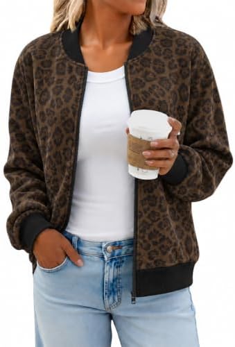SCHOOLMOON Bomberjacke Damen Leichte Pilotenjacke Herbst Kurz Blouson | Langarm,Dünne,Reißverschluss,Fruhling,Übergangsjacke,Mit Taschen