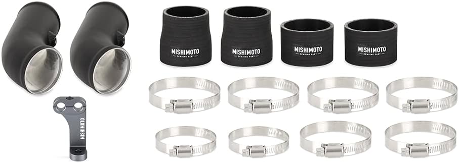 Mishimoto Charge Pipes Compatible with BMW F1X M5/M6 2012-2018, Micro Wrinkle Black