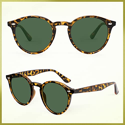 Madison Avenue 2 Pack Retro Round Sunglasses for Women Men UV Protection, Vintage Classic Womens Mens Sun Glasses Sun Shades3