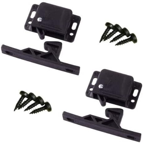 2 Pack Replacement for Decorite 5838 Black Grabber Latch WITH HARDWARE RV Trailer Catch CL-308