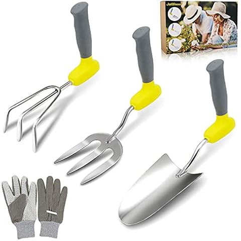 Jardineer Garden Tools Set Arthritis Grip, 4Pcs Gardening Tools Set for Elderly, Ideal Garden Tools Gifts for Women, Arthritis and Men Cover