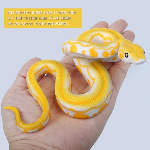 LZbeove 2 peças de cobras de borracha para manter os pássaros longe, adereços de brincadeira para am