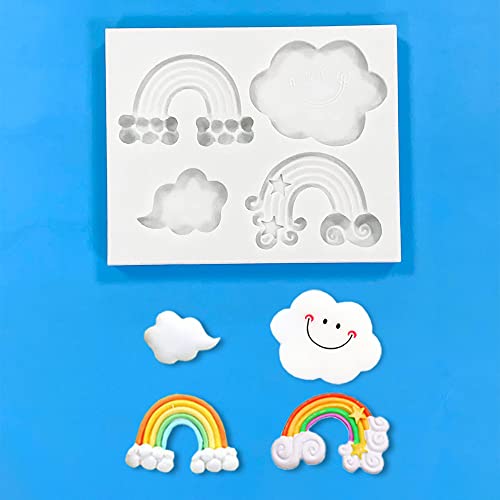 Rainbow Bridge Mold Silicone Cloud Silicone Mold, Chocolate Cookie Pastry Pie Cake Fondant Mold, Cupcake Candy Decorating, Polymer Clay Wedding Birthday Party Cupcake Decorating #TOP3
