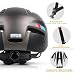 KINGLEAD - Casco da bicicletta con visiera, unisex, per ciclismo, racing, skateboarding,...