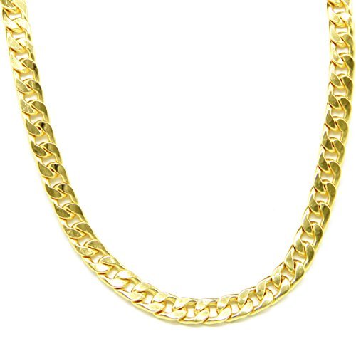 Gold Chain, 24" Gold Necklace, Fake Gold Chain for Men, Feel Real Solid 18k Gold Plated Fake Chain Necklace 24 Inch 10MM
