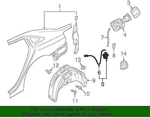 Aramox Fuel Filler Flap Actuator, 8V0862153A, 8V0862159 Fuel Filler Flap Door Release Lock Actuator Compatible with RS3