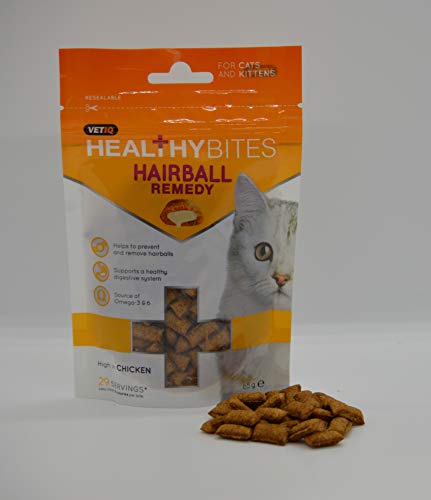 VETIQ Healthy Bites Hairball Relief Treats For Cats & Kittens 12+ Weeks, Tasty Supplements to Help Prevent & Remove Hairballs, 65 g (Pack of 4) - Image 4