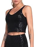 Dragon Fit Women’s Longline Sports Bra Wirefree Padded Medium Support Yoga Bras Gym Running Workout Tank Tops Black Leopard