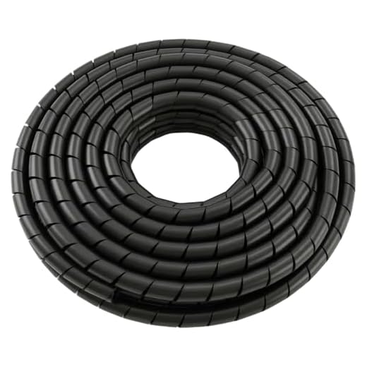 Lumonic Spiralkabelschlauch schwarz 10m I 6mm Spiralband für Kabel mit 4-50mm Durchmesser I Flexibler Kabelschlauch-Schutz für Private & industrielle Zwecke