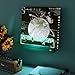 YuanDian Light up Now Playing Vinyl Record Stand Wall Mount, Now Spinning Record Player Stand, Wooden Acrylic Holder for Vinyl Album Display and Storage with 16 Changing Color Lights