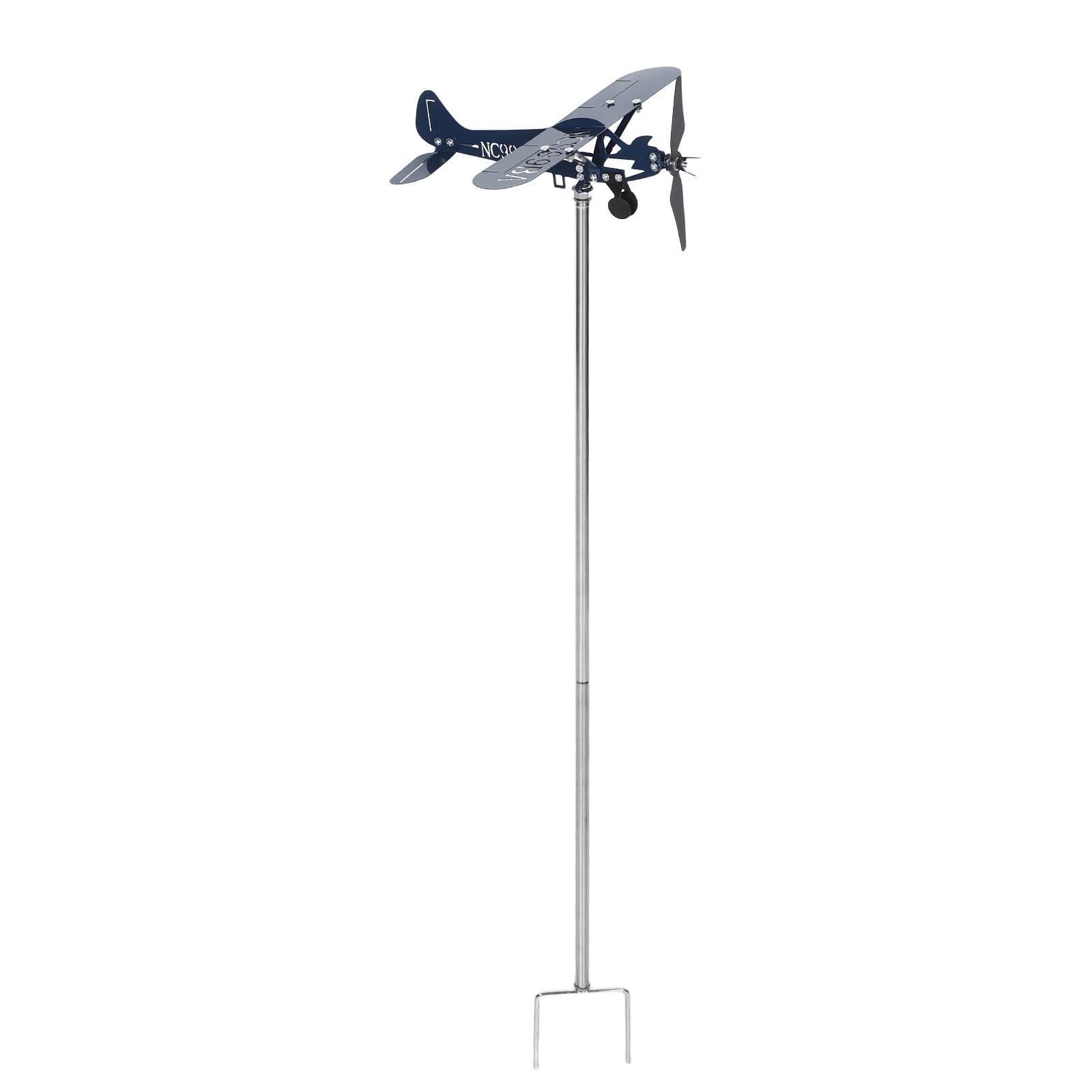 Molinillo de viento para terrazas exteriores y patios con diseño de avión SEWACC