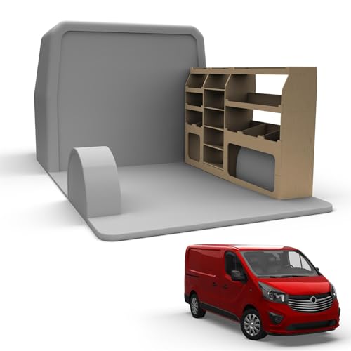 Van Racking fits Vauxhall Vivaro (Short Wheelbase) Plywood Easy Self Assemble Tool Storage Shelving - Fitting Fixtures Included - (Driver Side)