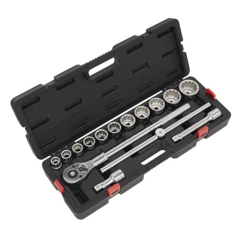 Image of Sealey 3/4" Sq Drive 12-Point WallDrive® Socket Set - Metric, 15pc AK2583