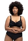 Ulla Popken, Damen, große Größen, Entlastungs-BH, Nadelstreifen, ohne Bügel, Cup C - G