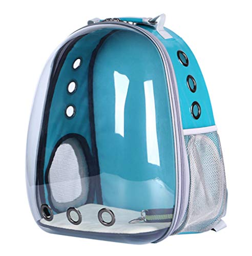 Sac à dos portable chat et lapin bleu vert 32x28x44cm - 2