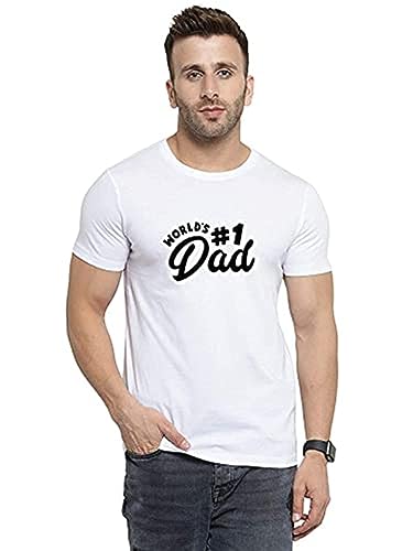 Image of MyTees |Funny Graphic Printed Trending Quotes Tshirt for Men | Half Sleeves T-Shirt for Women |Worlds Best dad Fathers Day papa tees |100% Cotton Biowash T-Shirt 180GSM for Man