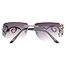 MLC EYEWEAR® 'Cassia' Rimless Rectangle Sunglasses - Pearl Dust Limited Edition