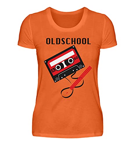 T-shirt femme casual idéal pour les festivals d'été coloris orange vif