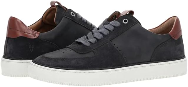 Frye Astor Low Lace Sneakers for Men Crafted from Leather with Artisanal Hand-Tacking Details, Cushioned Poron Footbeds, Padded Collar and Tongue, and Waxed Cotton Laces