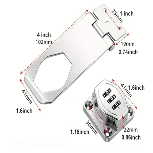 Serrure à combinaison sans clé 4" noire avec code modifiable pour armoire forte - 7