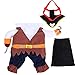 OVAQUIXI Pirate Halloween Costume for Pets, Polyester Pet Clothes with Fashionable Design, Durable and Comfortable for Cats and Dogs (S)