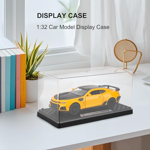 Image of 1 /32 Bumblebee Model Car Toy, Collectible Zinc Alloy Pull Back Vehicles Diecast Car Toy with Sound and Light for Adult Boys Girls (Yellow)