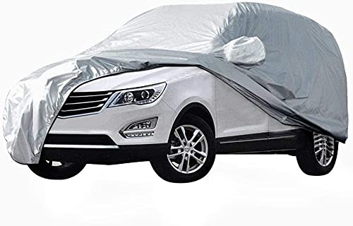 SUV Car Cover with Reflective Strip Sunscreen Protection Wear-resistant Dust-proof & Waterproof Scratch-Resistant Easy to Carry for 4X4 YXL SUV Car