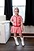 Disney Minnie Mouse Toddler Girl 2 Piece Outfit Red Short Sleeve Character Print Button Knit Elegant Top & Tweed Skirt Set Birthday Party Dress Costume Summer Cute Cartoon Holiday Clothes Gift 2T