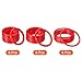 PATIKIL Carnival Ring-Toss Rings Set 4cm 6mm 8cm, 18 Pack Plastic Hoop for Outdoor Party Favor Game Booth, Red