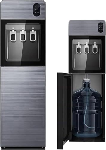 Lista de Despachador de Agua Con Refrigerador , listamos los 10 mejores. 41 Ykioea Dispensador de Agua con Garrafón Oculto, Dispensador de Agua Fria y Caliente, Enfriador de Aguas, 18.5L Teter, Bloqueo de Seguridad, para Hogar Oficina Gimnasio Dormitorios