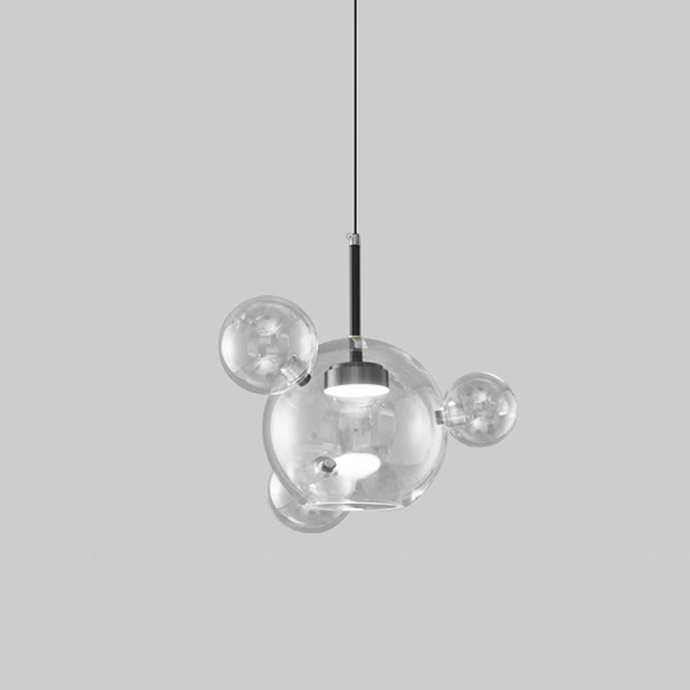 KXEcoLife LED Scandinavian bubble glass chandelier, creative art magic bean molecular for living room dining lamps and lanterns,Single head