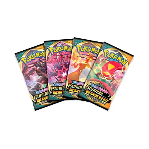 Pokemon Blister Quadruplo Eevee Espada e Escudo 3 Escuridão Incandescente Copag - 89091