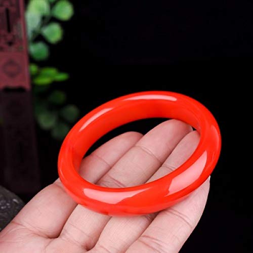 Jonc Red Jade Bangle en pierre de gemme, une idée cadeau précieuse de 64 mm - 6